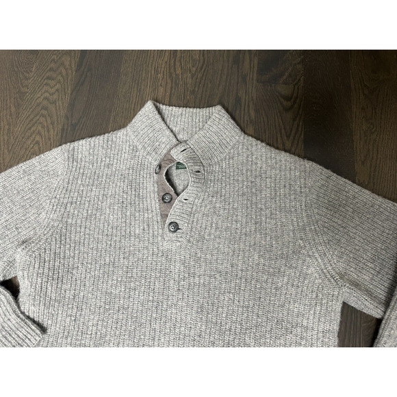 Rare‎ Woolrich Woolen Mills Chunky 100% Wool Sweater in Gray ~L - Picture 2 of 5